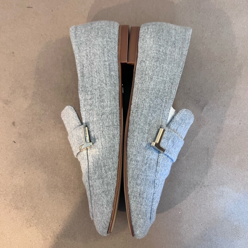 Lafayette 148 New York Eve Square Toe Cashmere Nickel Melange Loafers 36 US 6 - Picture 5 of 9